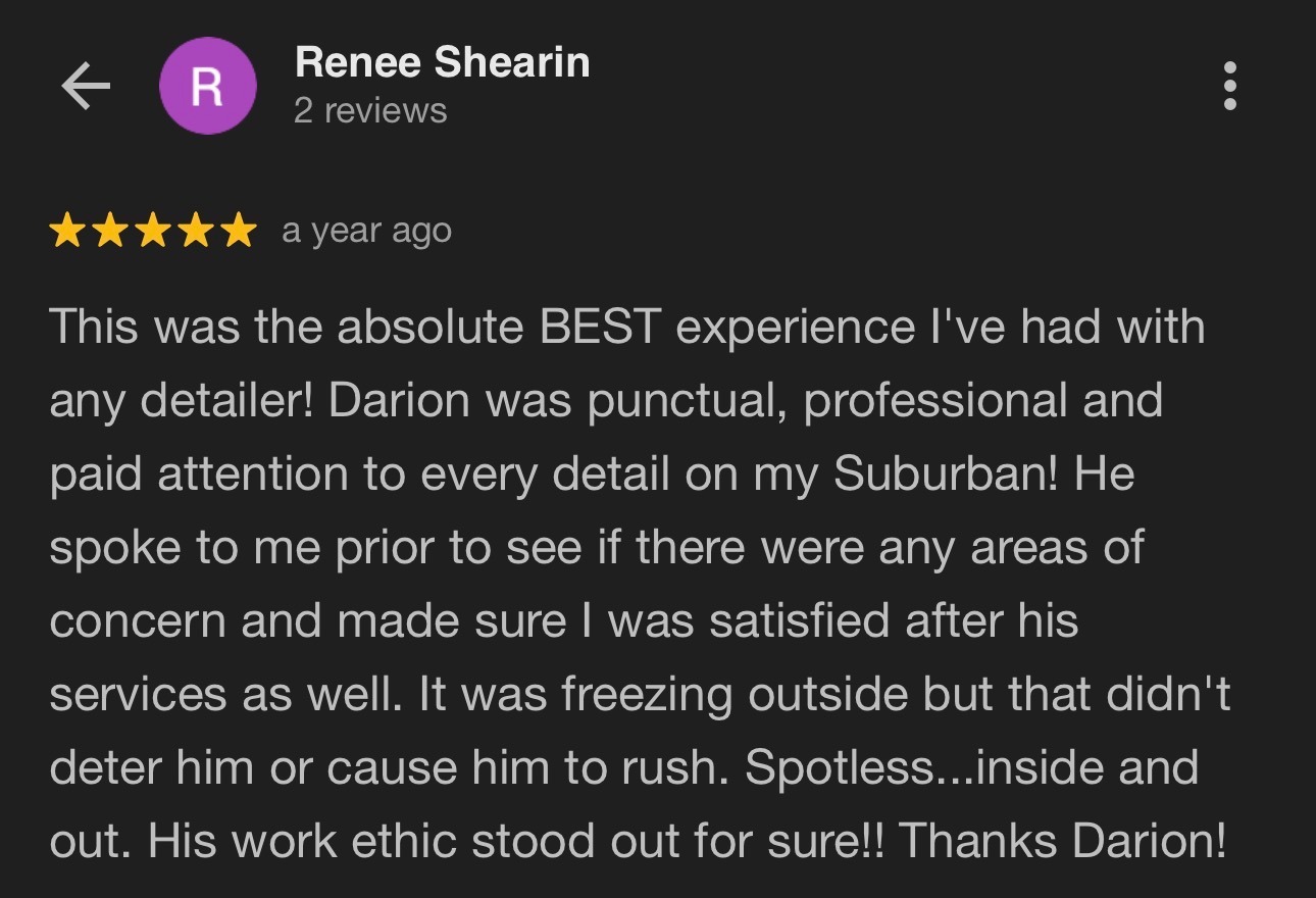 Review screenshot from Danie Pearce